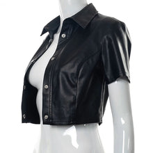 Load image into Gallery viewer, Leather Crop Top
